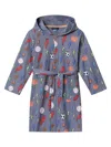 Andy & Evan Babies' Little Boy's & Boy's Print Jersey Knit Robe In Navy Sport
