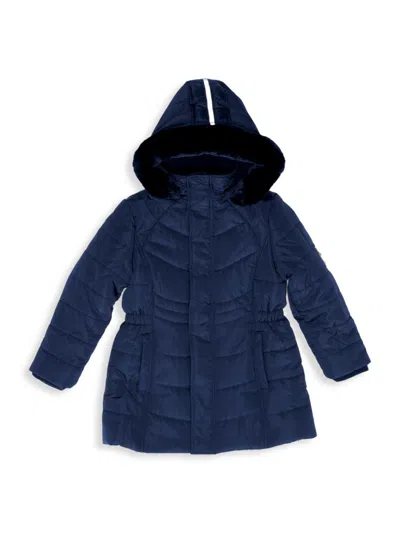 ANDY & EVAN LITTLE GIRL'S & GIRL'S FAUX FUR HOOD QUILTED PARKA COAT