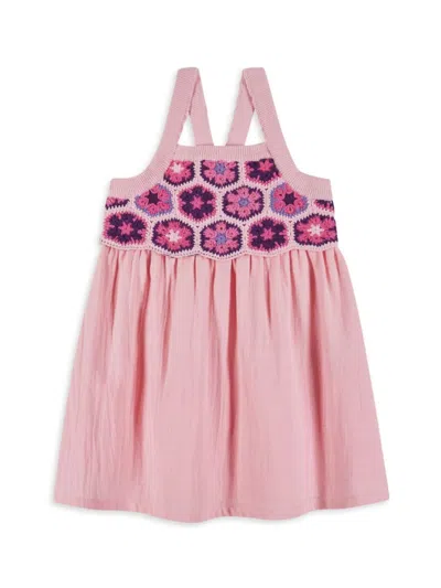 Andy & Evan Kids' Little Girl's Crochet Knit Dress In Pink