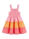 ANDY & EVAN LITTLE GIRL'S GINGHAM SMOCKED A-LINE DRESS