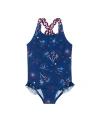 ANDY & EVAN TODDLER/CHILD GIRLS PATRIOTIC ONE-PIECE SWIMSUIT W/RUFFLE DETAIL