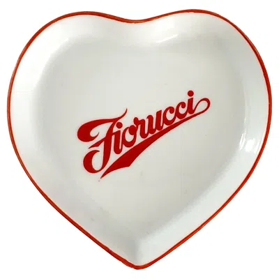 Pre-owned Andy Warhol 1980s Fiorucci Heart-shaped Porcelain Dish In Italian Pop Art Style In Gray