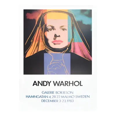 Pre-owned Andy Warhol 1983  - Galerie Borjeson Original Vintage Poster In Gray