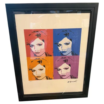 Pre-owned Andy Warhol 21st Century  Pop Art Framed Debbie Harry 22/200 Lithography In Brown