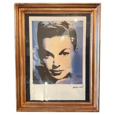 Pre-owned Andy Warhol 21st Century Framed 45/100 Judy Garland Pop Art Lithography By A. Warhol In Brown
