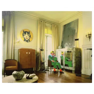 Pre-owned Andy Warhol David Gamble British 's Living Room Nyc 2004 Chromogenic Print Canvas In Brown