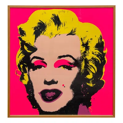 Pre-owned Andy Warhol Iconic Marilyn Serigraph By , 20th Century, Framed, Paper In Brown
