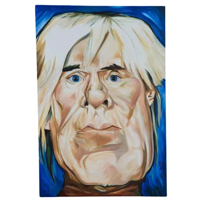Pre-owned Andy Warhol Large Scale  Portrait Painting In Brown