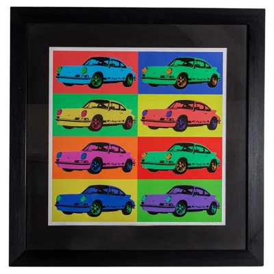Pre-owned Andy Warhol Limited Edition Posrche 911 Rs 1973 Pop Art Print In The Manner Of  In Black