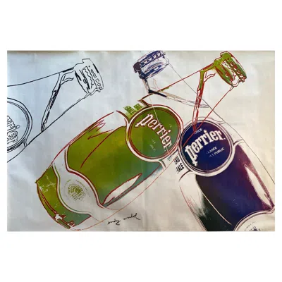 Pre-owned Andy Warhol Original Vintage Advertising Poster, Perrier By  C. 1983 In Gray