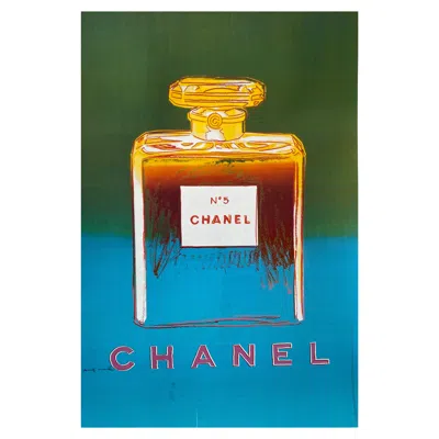 Pre-owned Andy Warhol Original Vintage Fashion Poster, 'chanel' By , 1997 In Blue