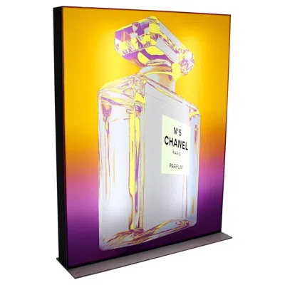 Pre-owned Andy Warhol Pop Art Chanel No. 5 Vintage Advertising Lighting Display After  1999 In Orange