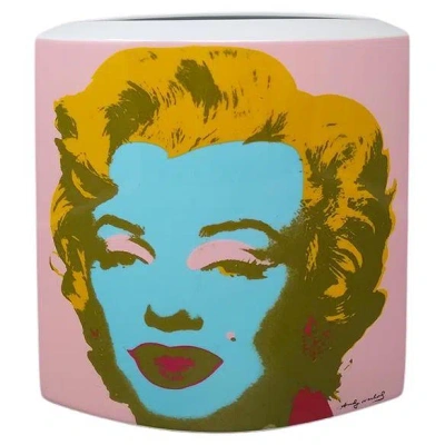 Pre-owned Andy Warhol Porcelain Vase For Rosenthal, Pink & Blue, Germany, 1990s