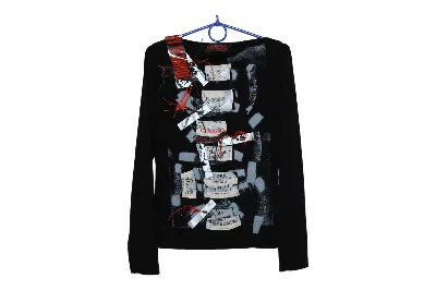 Pre-owned Andy Warhol X Cultura Italy Seditionaries Punk Mesh Top In Black