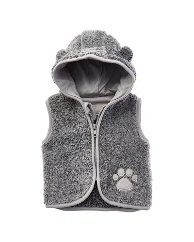 Andy Wawa Kids' Andywawa Bear Hugs Hooded Vest In Gray