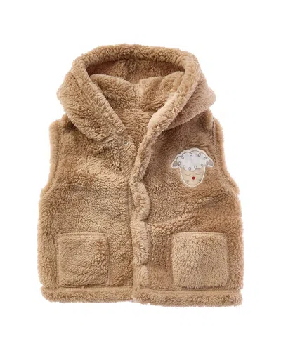 Andy Wawa Kids' Andywawa Cloud Cuddle Hooded Vest In Brown