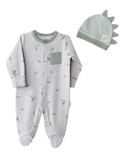 Andy Wawa Kids' Andywawa Dino Dreams Baby Set In Gray