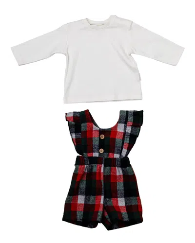 Andy Wawa Kids' Andywawa Holiday Plaid Jumpsuit In Multi