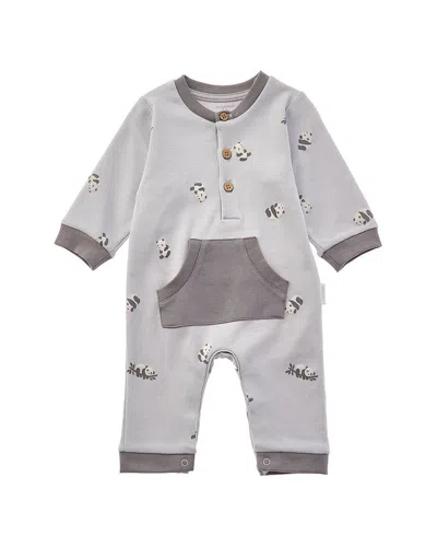 Andy Wawa Kids' Andywawa Panda Pocket Romper In Gray