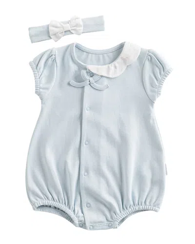 Andy Wawa Kids' Andywawa Spring Birds Shortie & Headband Set In Blue