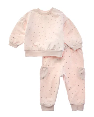 Andy Wawa Kids' Andywawa Star Polka Dot Tracksuit In Pink