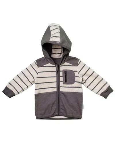 Andy Wawa Kids' Andywawa Striped Zip-up Hoodie In Brown
