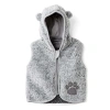 Andy Wawa Bear Hugs Hooded Vest In Gray