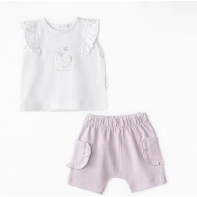Andy Wawa Babies'  Butterfly Shorts Set In White