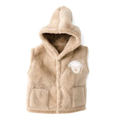 Andy Wawa Kids'  Cloud Cuddle Hooded Vest In Animal Print