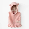 Andy Wawa Cuddle Cub Hooded Vest In Pink