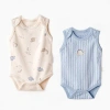Andy Wawa Dino Bodysuits In Blue