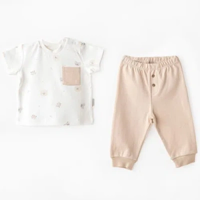 Andy Wawa Babies'  Happy Animal Pants Outfit In White
