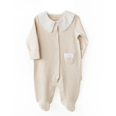 Andy Wawa Babies'  Lace Petal Romper In Neutral