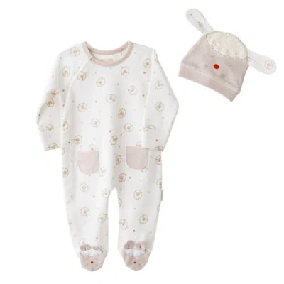 Andy Wawa Babies'  Little Lamb Lounge Set In Neutral