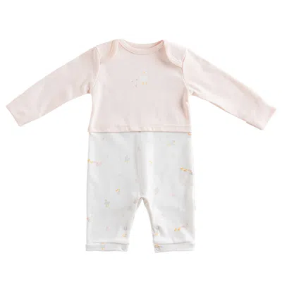 Andy Wawa Kids' Pink Duck Colorblock Romper