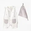 Andy Wawa Romper & Bib Set In Ecru