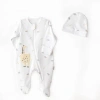 Andy Wawa Romper Little King Giraffe Set In White