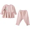 Andy Wawa Sweet Peony Ruffle Set In Pink