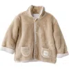 Andy Wawa Teddy Trail Snap Jacket In Nude