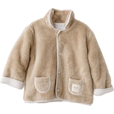 Andy Wawa Babies'  Teddy Trail Snap Jacket In Nude