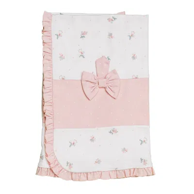 Andy Wawa White & Pink Baby Blanket