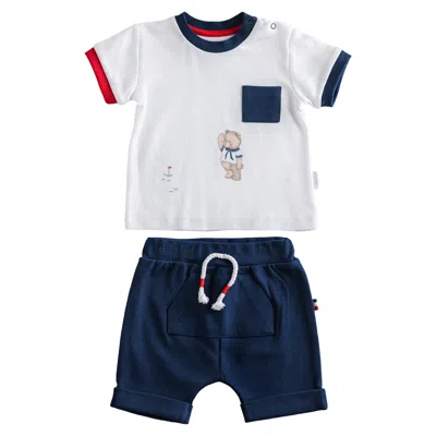 Andy Wawa Kids' White Sailor Bear Pocket Outfit