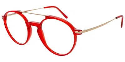 Andy Wolf 4547 E Occhiali Da Vista Rossi Per Uomo (solo Montatura)