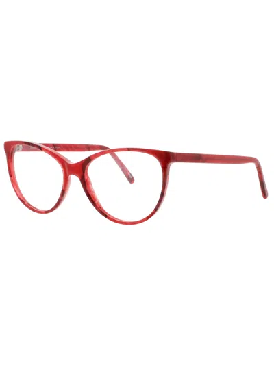 Andy Wolf 5023 Women's Designer Eyeglasses In Red