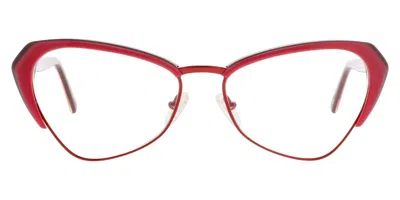 Andy Wolf 5047 K Women's Glasses Red Size 57 - Free Lenses - Blue Light Block Available