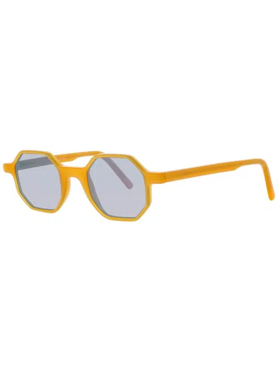 Andy Wolf Alfons Acetate Unisex Sunglasses In Yellow
