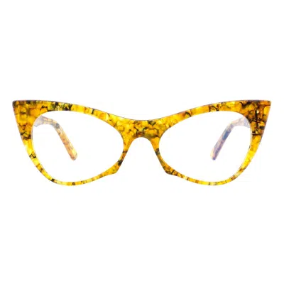 Andy Wolf Bicolor Acetate Glasses (frames) In Yellow