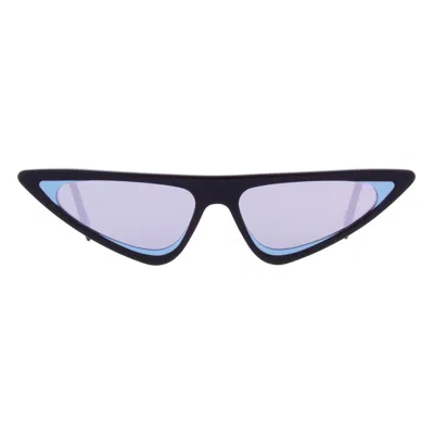 Andy Wolf Black Acetate Sunglasses In Blue