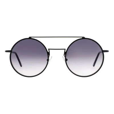 Andy Wolf Black Metal Sunglasses In Blue