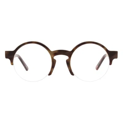 Andy Wolf Brown Acetate Glasses (frames) In Multi